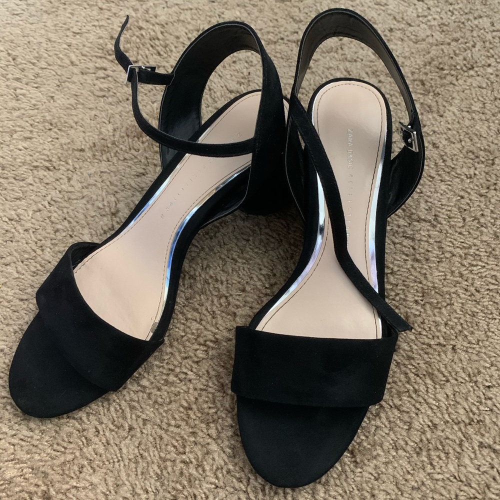 Zara block heel sandals size 7.5